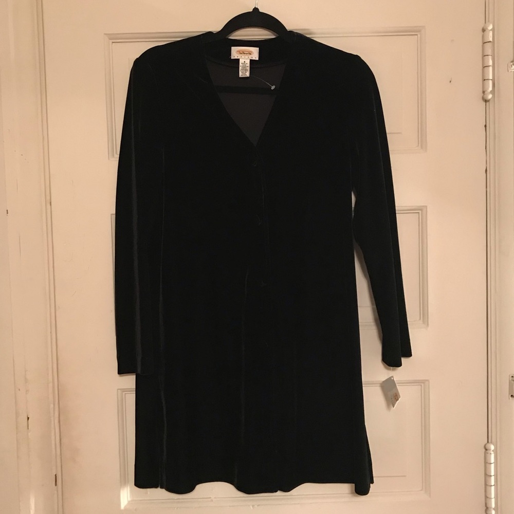 Talbots Black Velvet Dress/Jacket